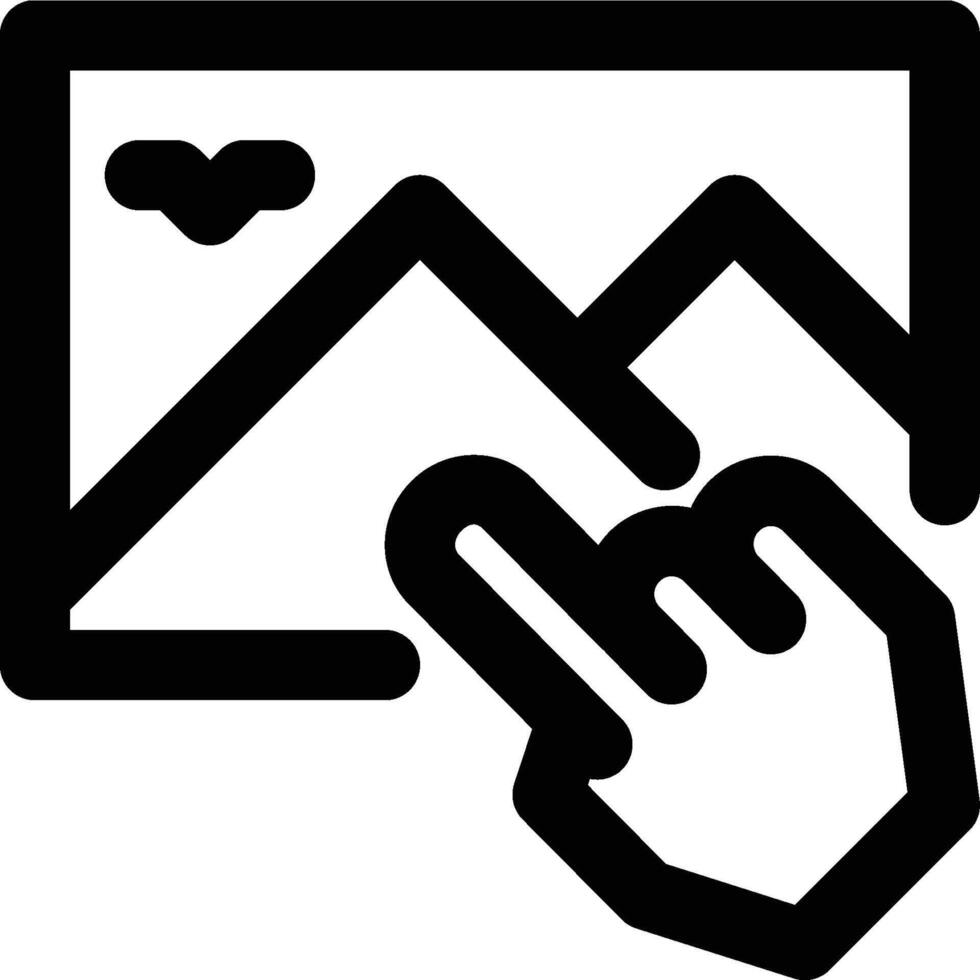 Click, Select, Touch Outline Icon vector