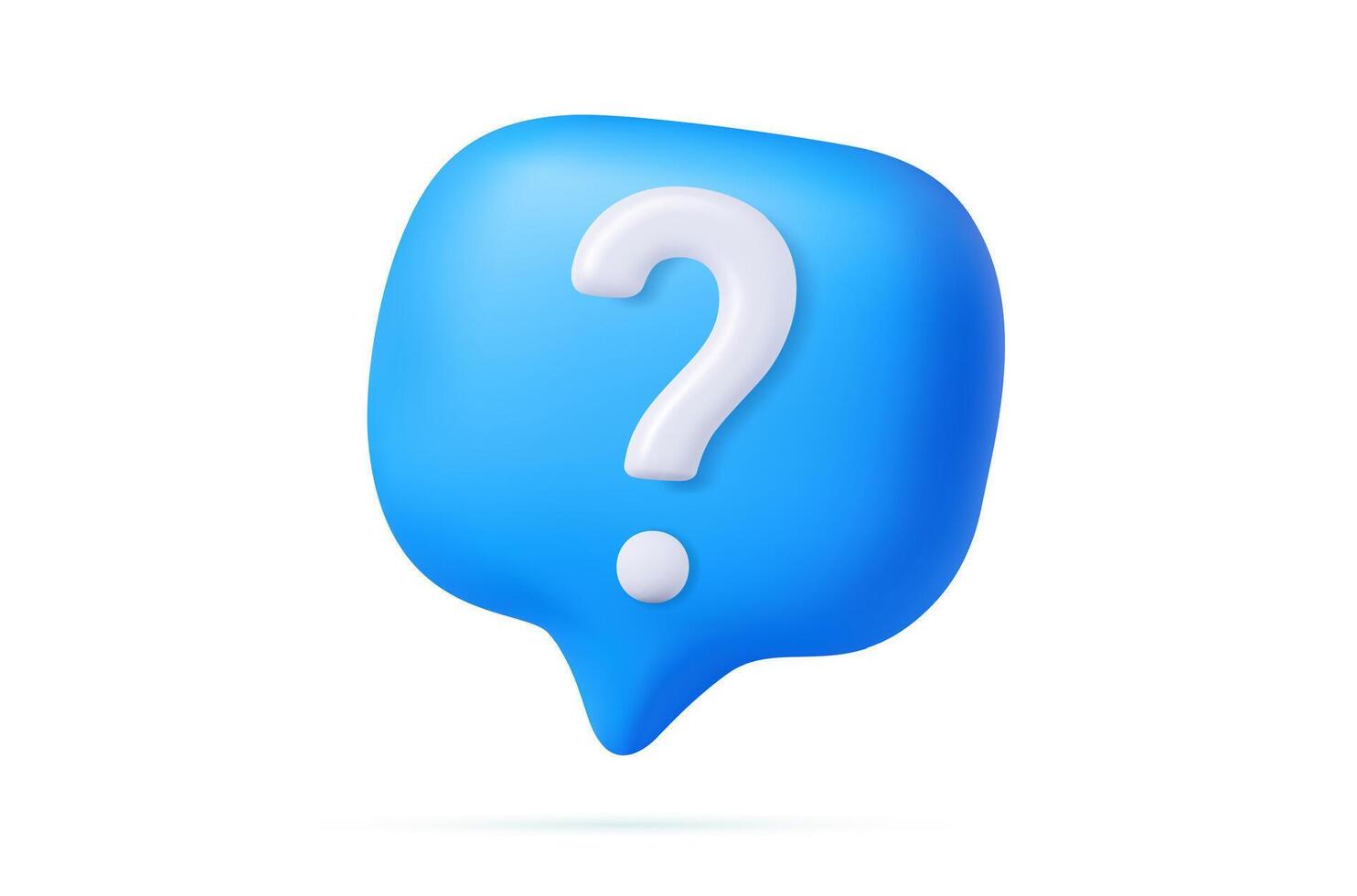 3d Message box with question mark. vector