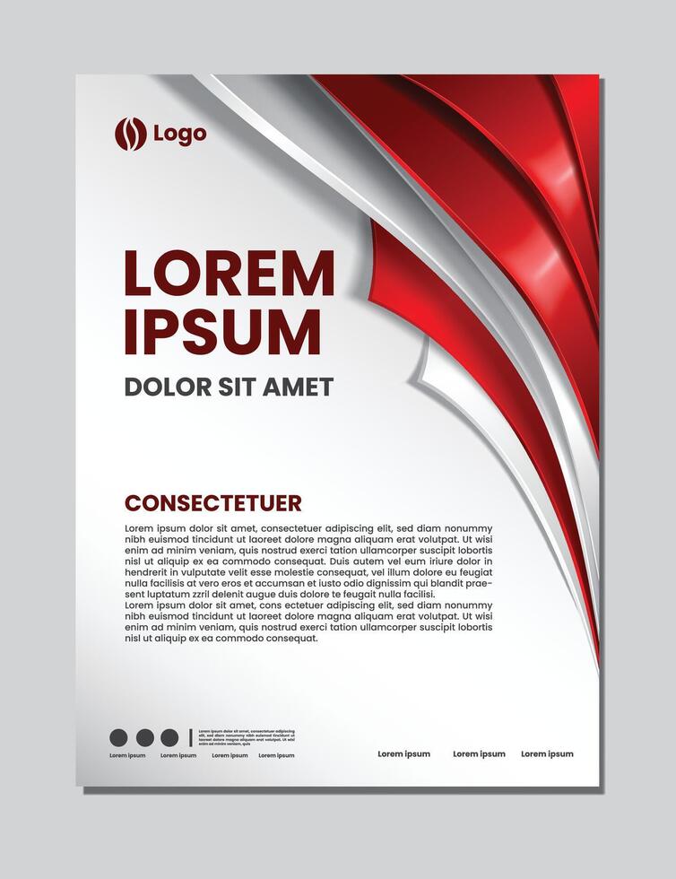Lorem Ipsum design template with curves vector