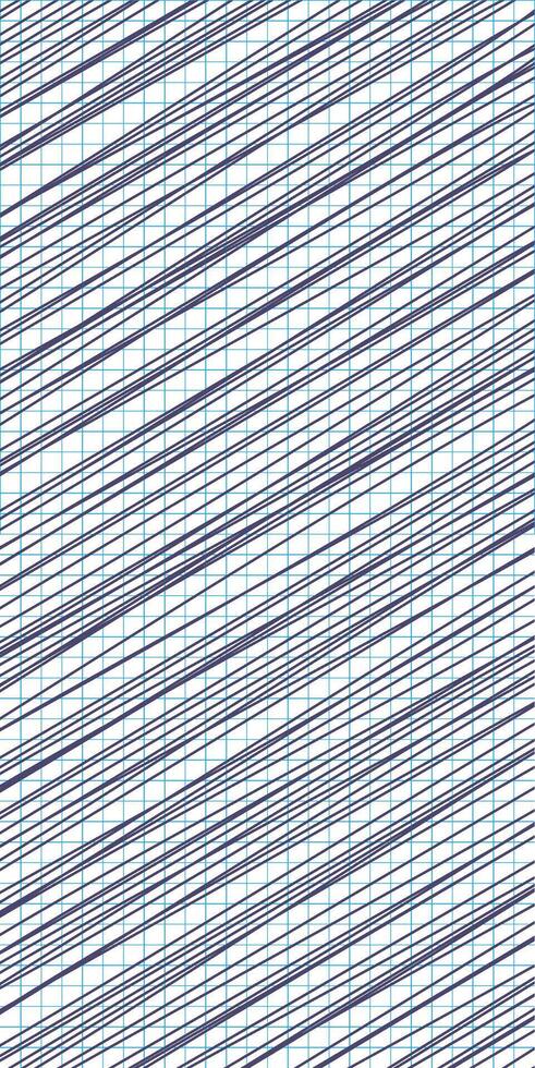 Curved lines intersect to form a rhythmic pattern on paper. vector