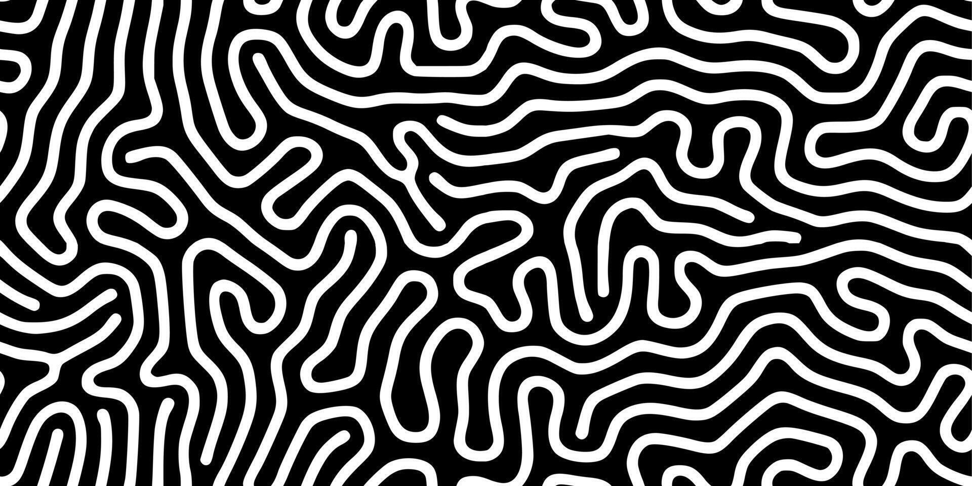 Seamless Complex geometric monochrome Turing background. pattern design texture vector