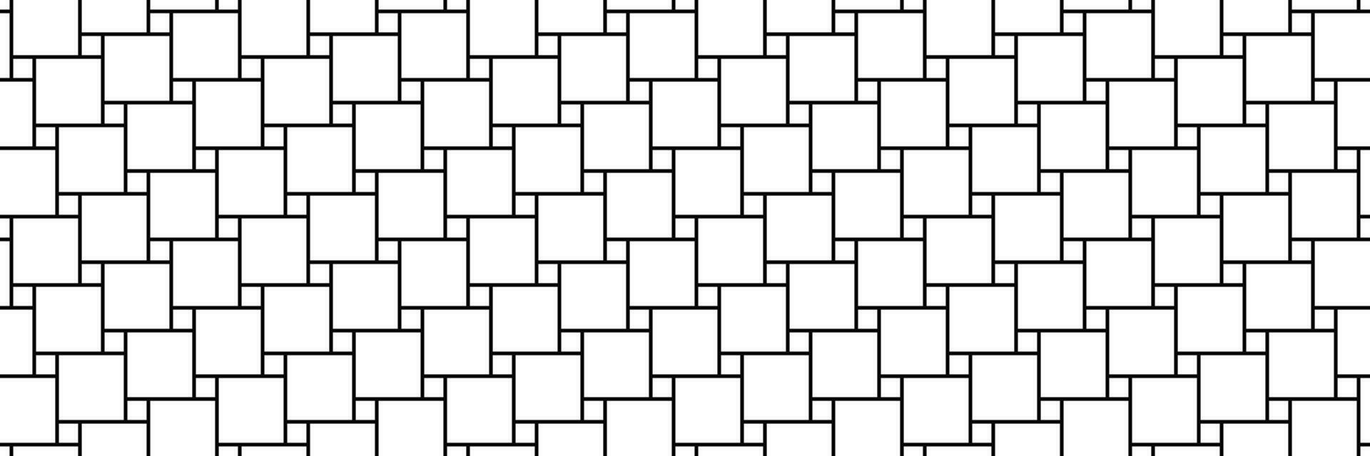 black white Pythagorean tiling seamless pattern vector