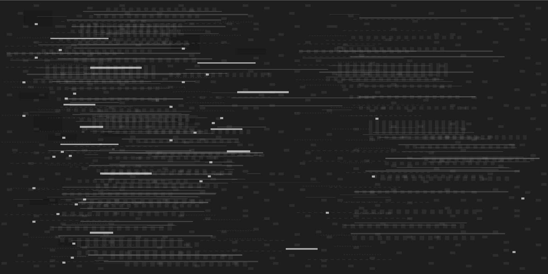 Glitch digital monochrome pixel noise, damage corrupted signal. Cyberpunk digital texture. Disintegration effect. Tv screen background. rewind texture no signal vector