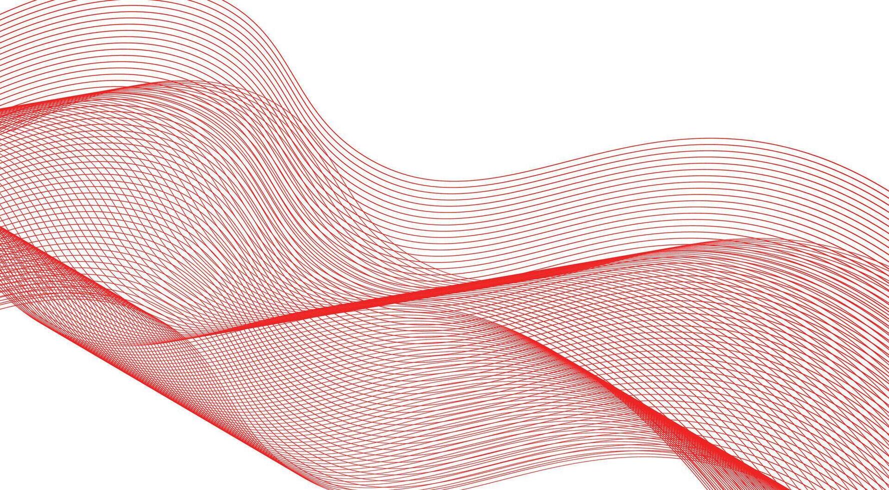 Wavy Blend Curved Lines Design Red Abstract Background Illustration vector