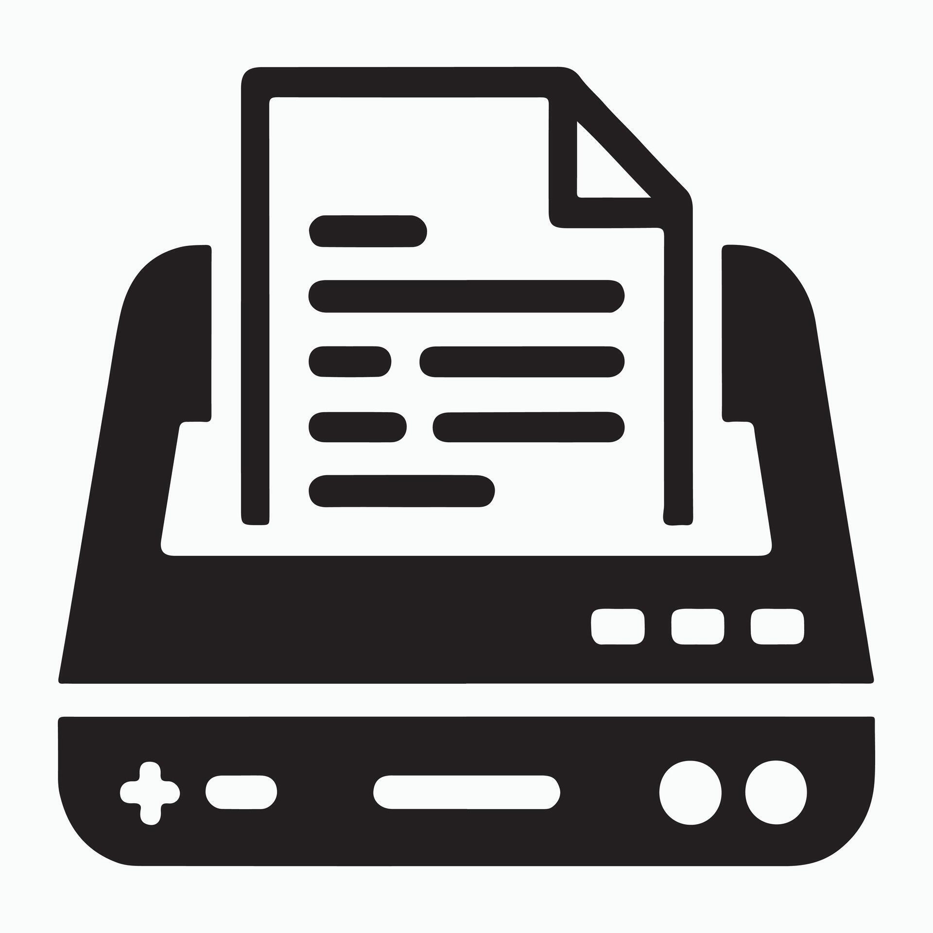 Document Scanner Solid File Digitizing Icon 70211268 Vector Art at Vecteezy