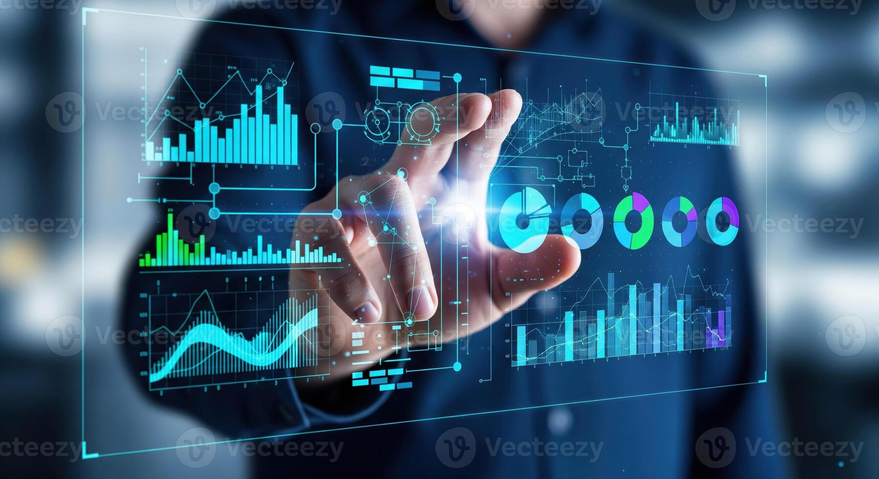 Data Analysis Interactive Charts Graphs. photo