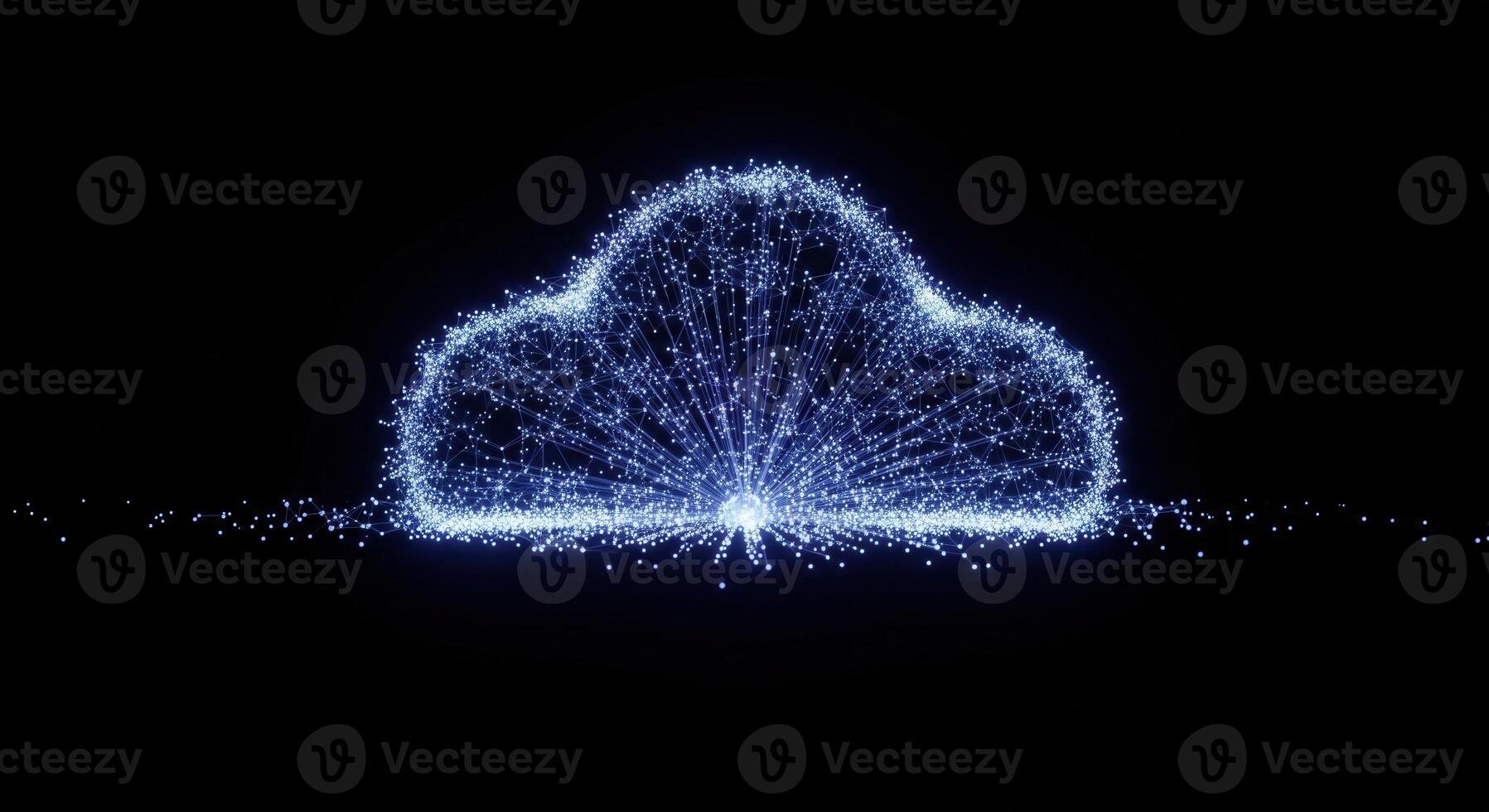 Cloud Technology Data Storage and Global Network Connection. photo