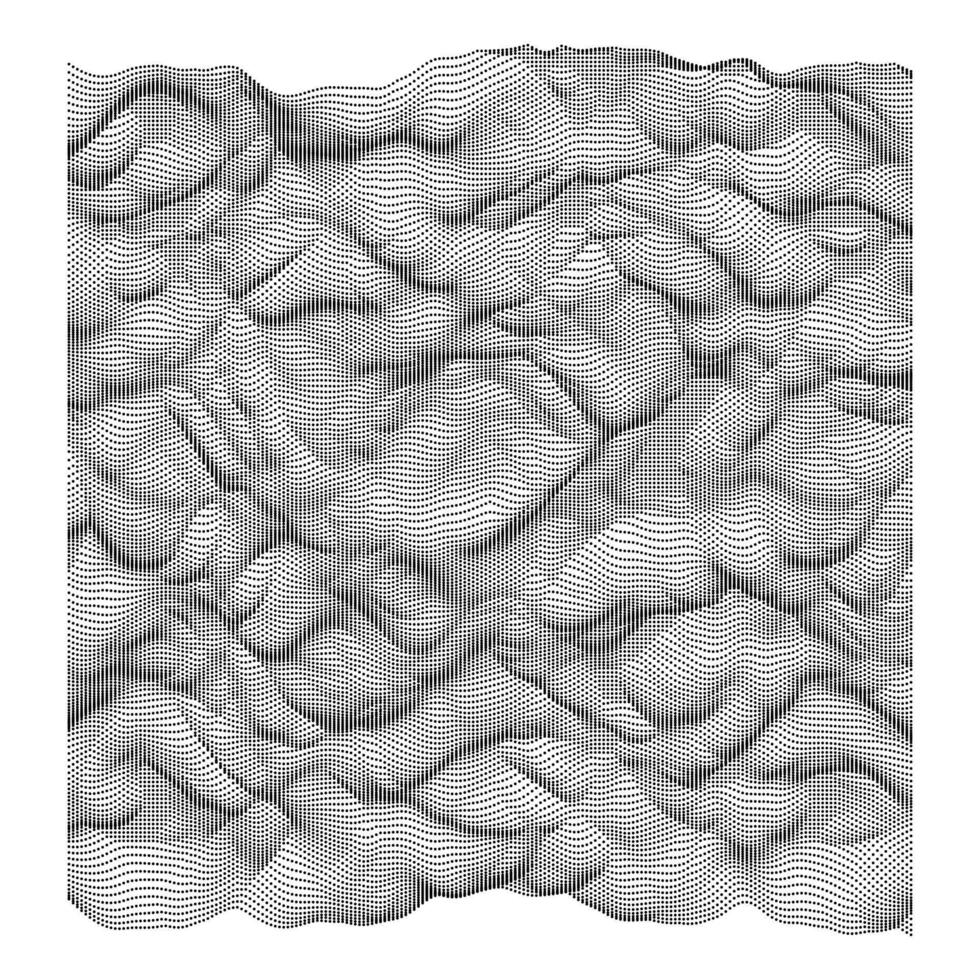 A 3d rendering of a wavy surface vector