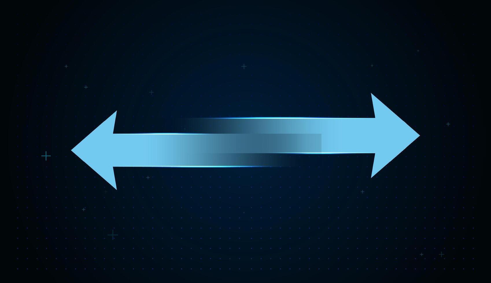 The Two Transfer arrows design concept with different directions left and right, digital money send, receiving or exchanging data, currency exchange illustration. vector