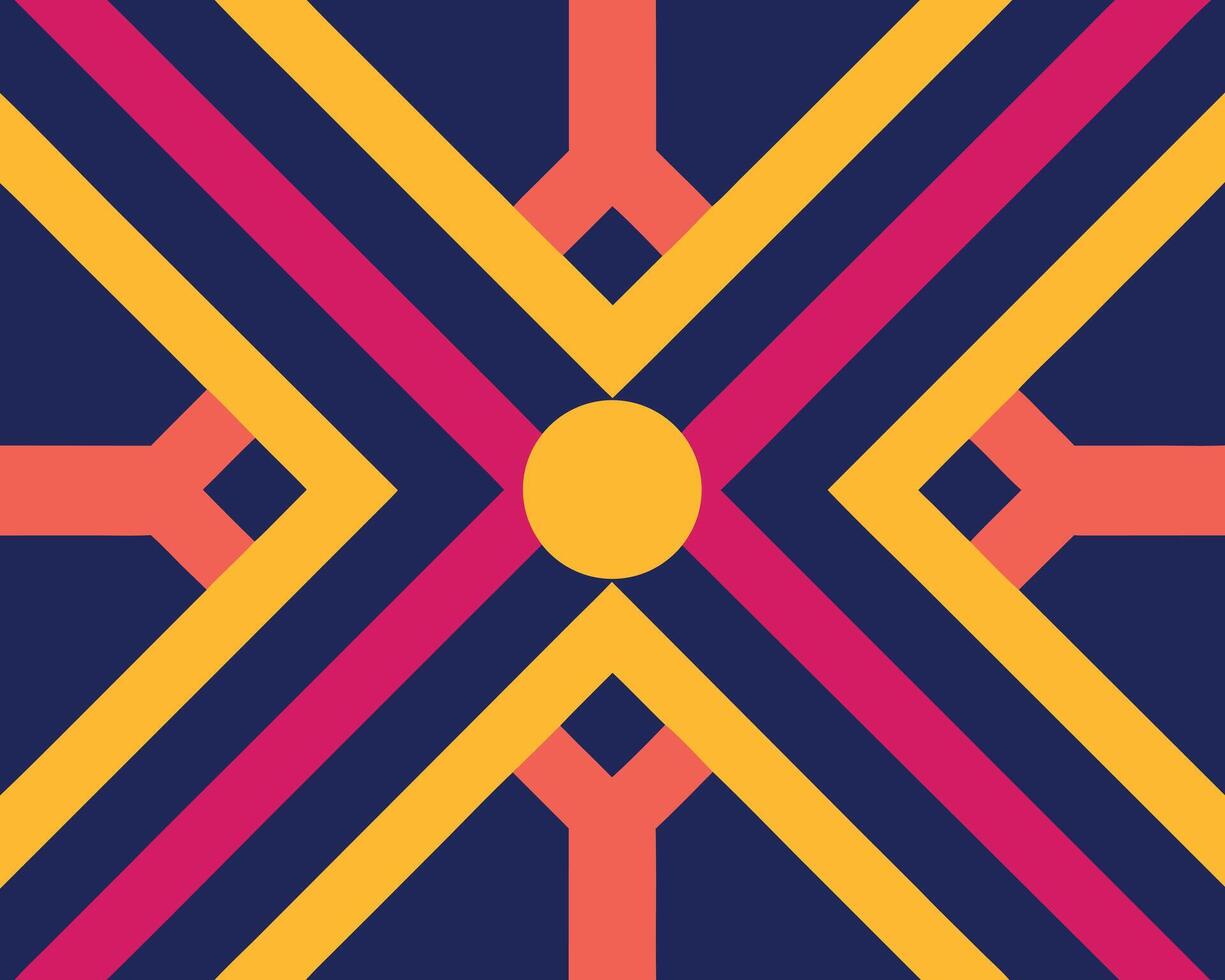 Vibrant Abstract Geometric Pattern Design with Intersecting Lines and Bold Colors for Modern Backgrounds - Professional digital artwork with vibrant colors and detailed composition vector