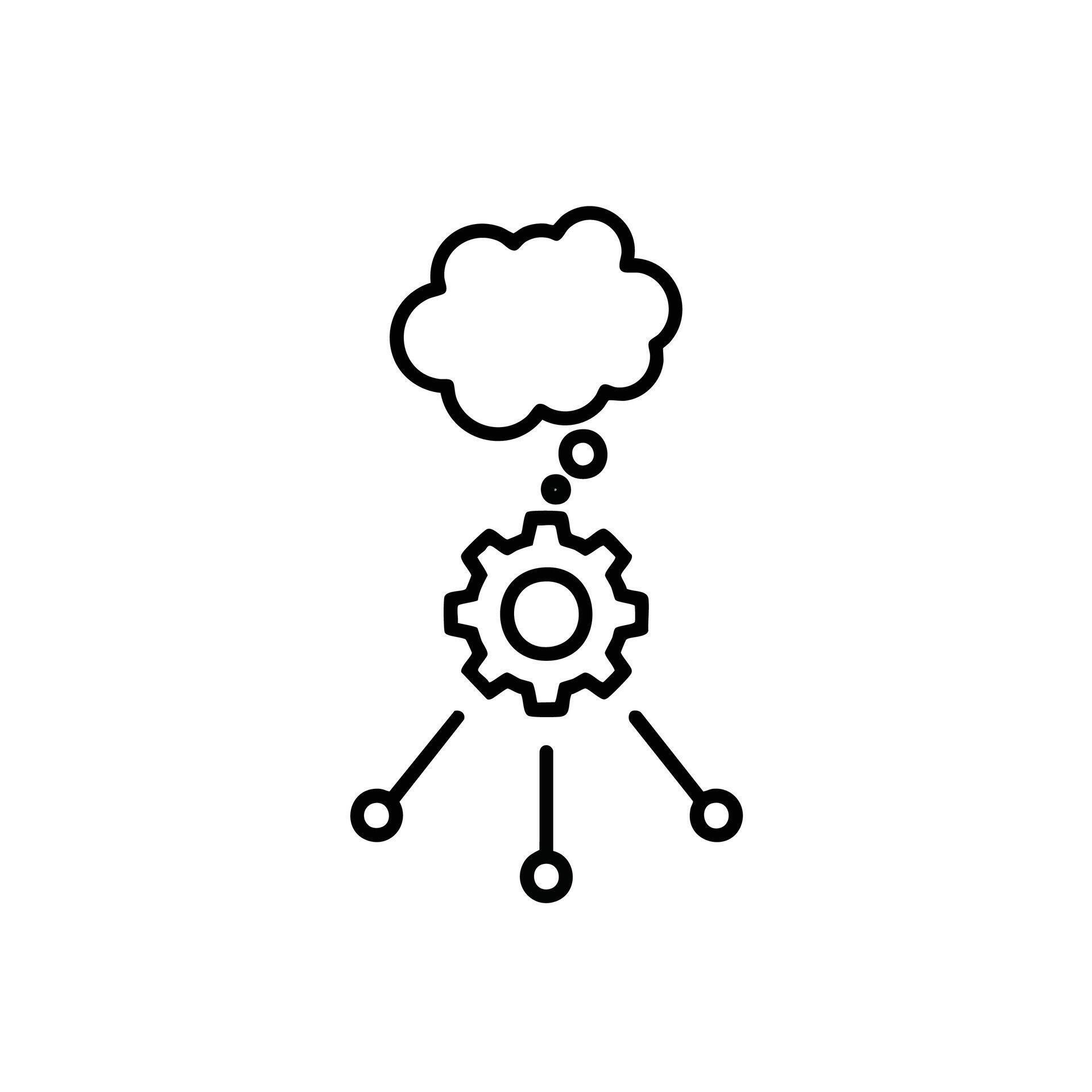 Cloud Process Vector Cloud Computing Network Gear System and Idea Process. 70214669 Vector ...