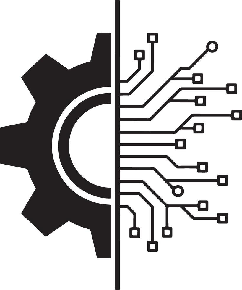 Engineering and Artificial Intelligence Symbol vector