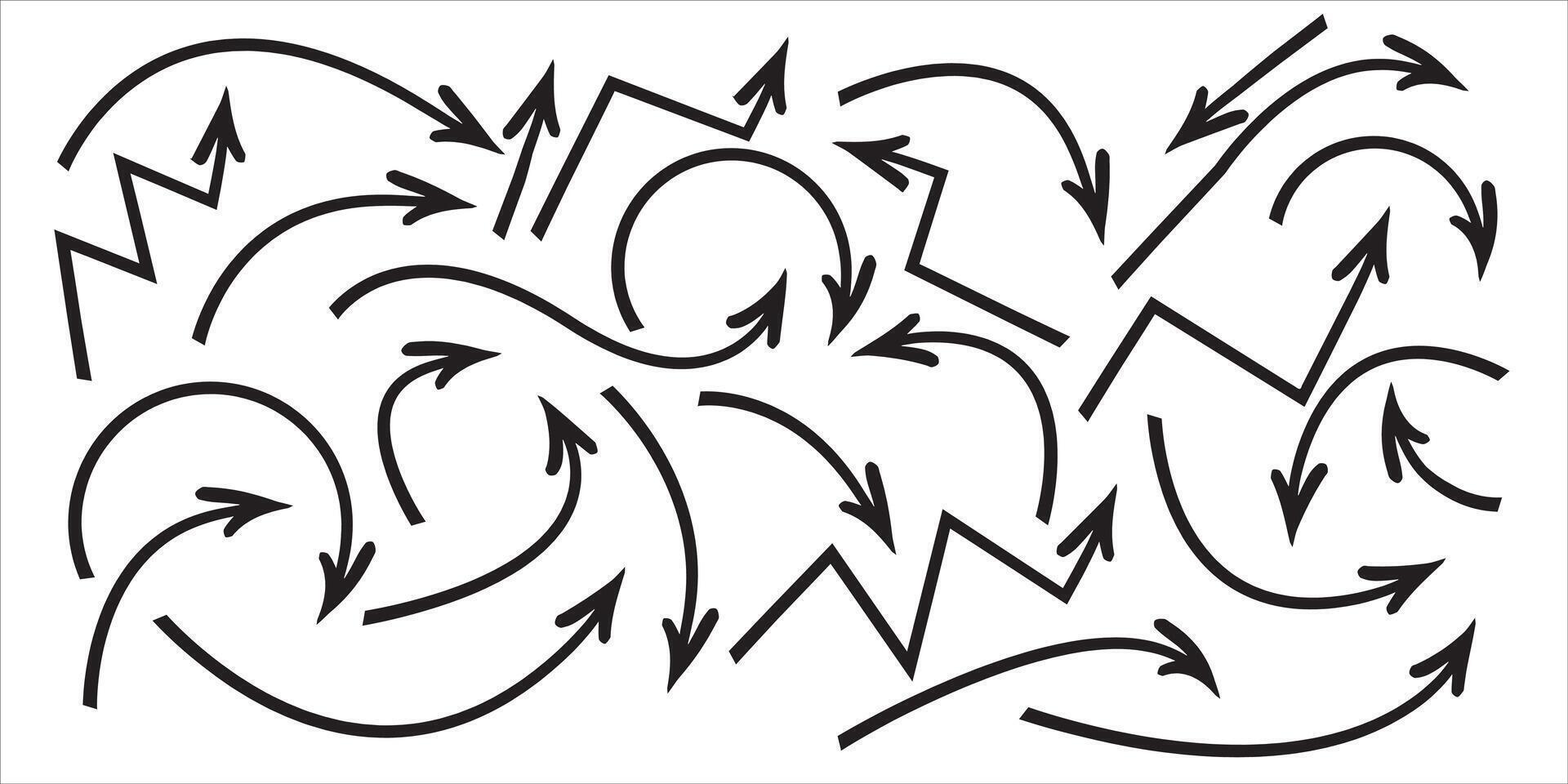 Arrow Icons Set for Guidance, Navigation, and Movement vector