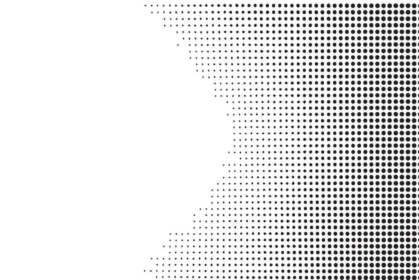 Abstract black and white dot pattern with gradual transition vector