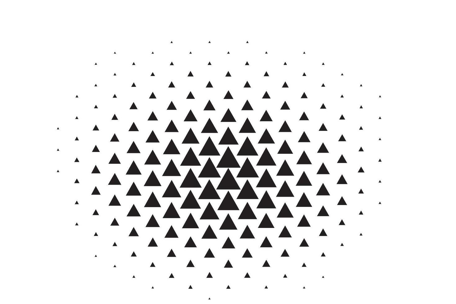 Geometric black triangle pattern with fading dots vector