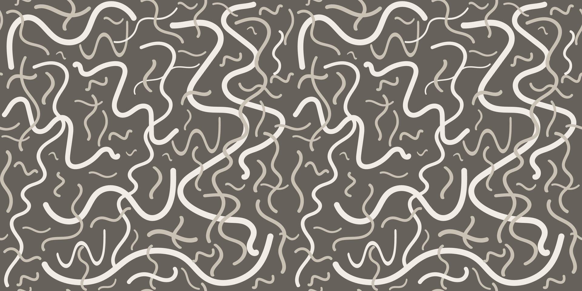 Abstract seamless pattern. Various curls, spirals, hand drawn figures, background for wallpaper, wrapping paper, textile, scrapbooking. vector