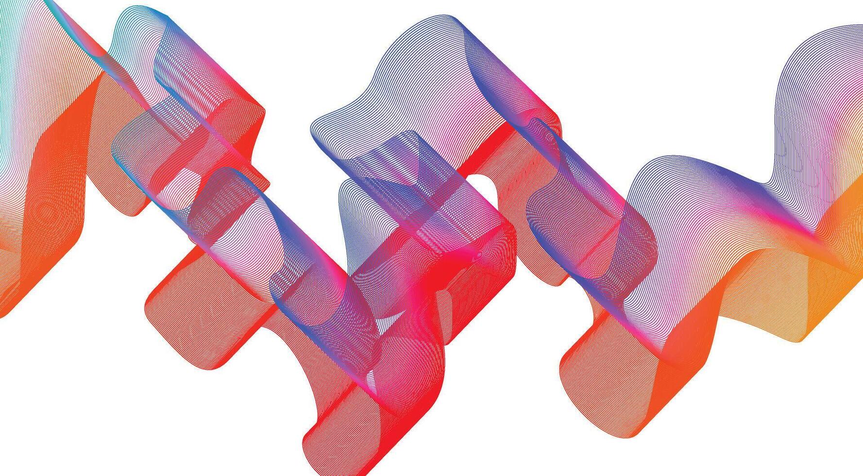 Colorful abstract wave patterns design vector