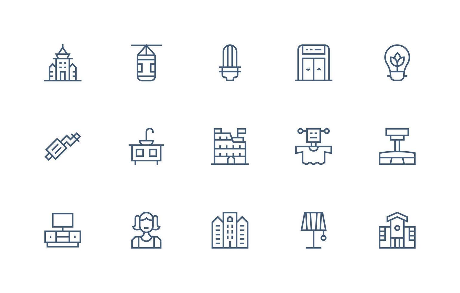 Regular Line Icons from Modern Set with 15 Vectors