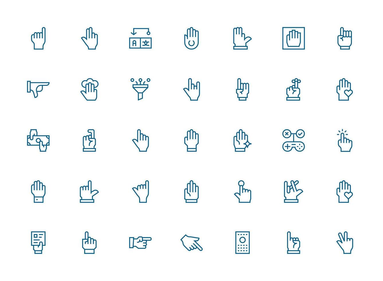 35 Regular Clean Line Icons for Select Graphics vector