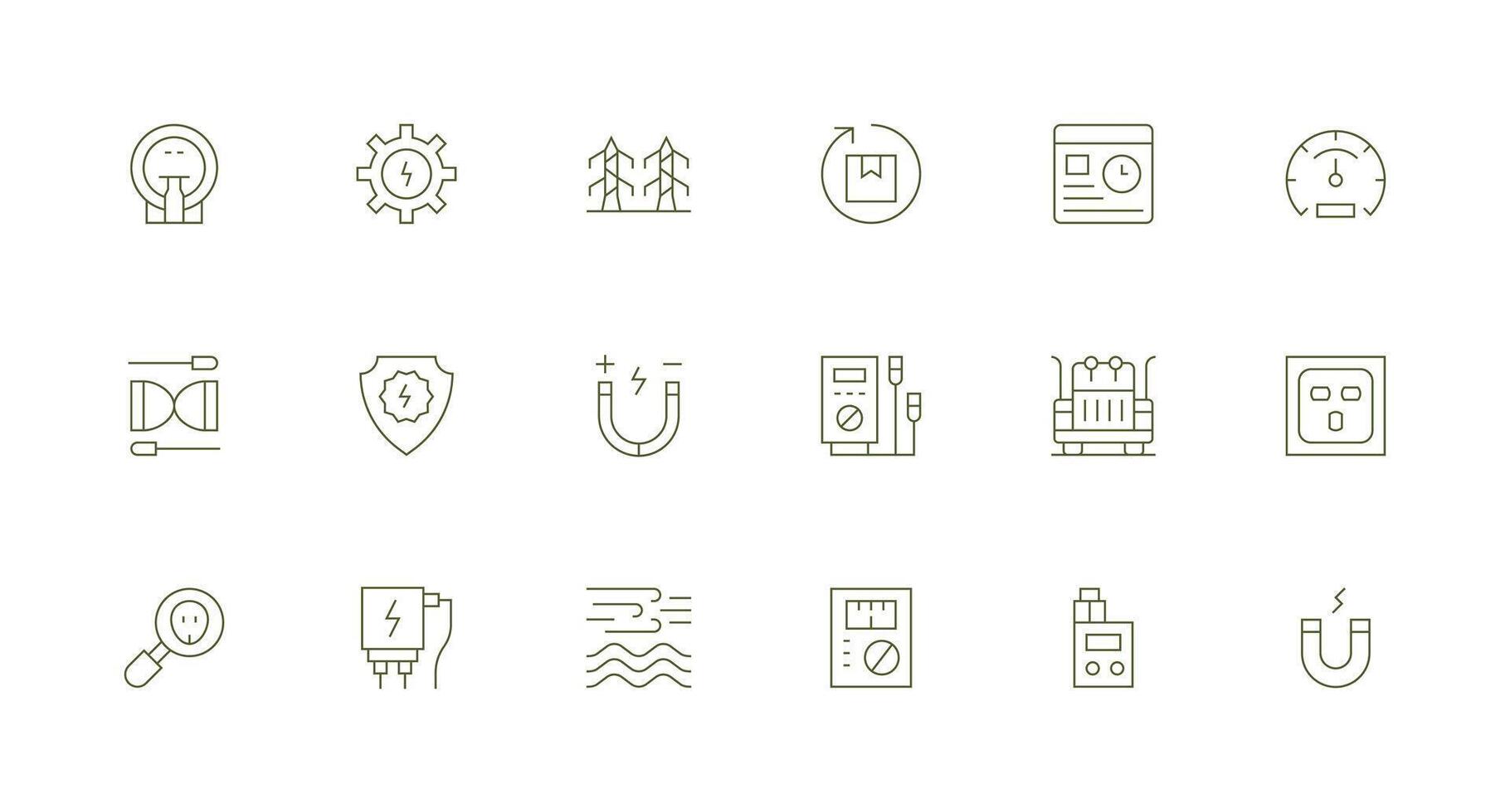 Minimal Line Icons from Current Set with 18 Vectors