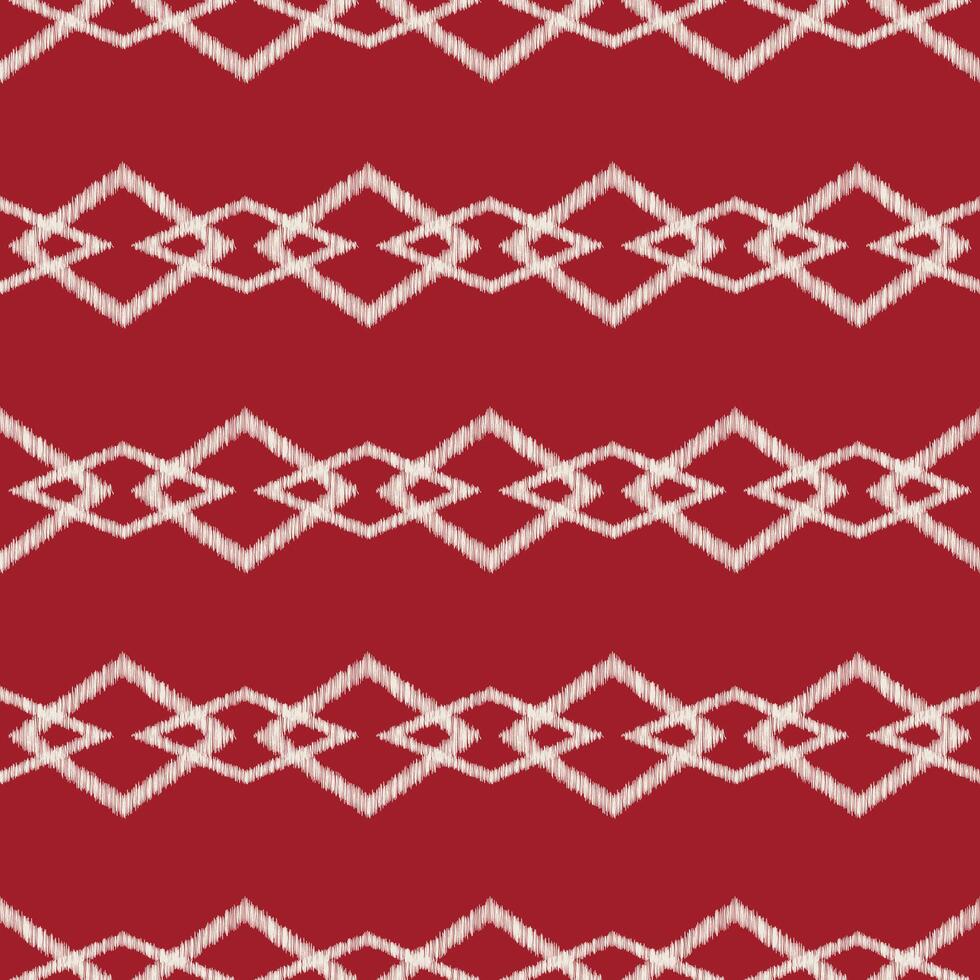 Fabric design pattern with red color background retro silk carpet cloth. vector