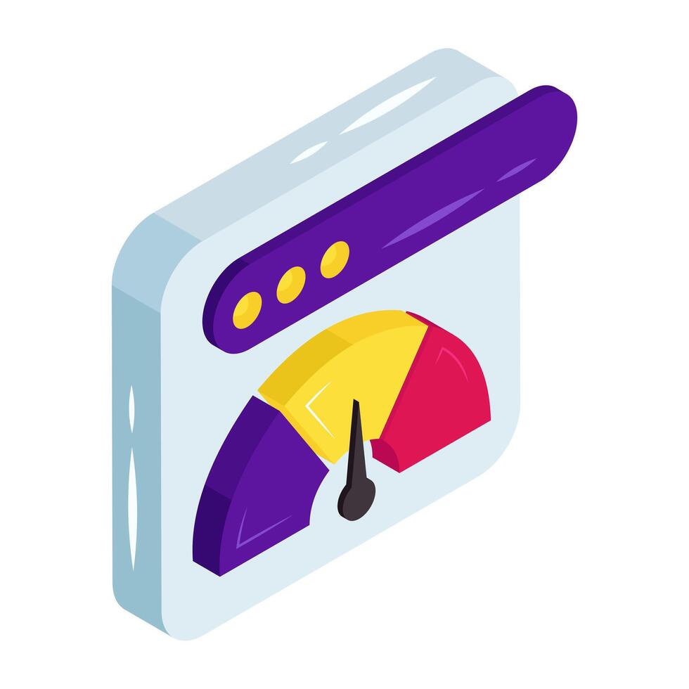 Modern Isometric design icon of web speed optimization vector