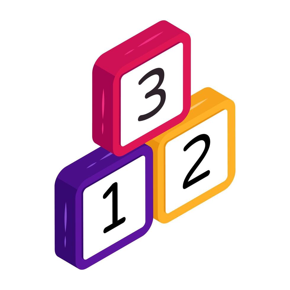 Editable design of counting blocks vector