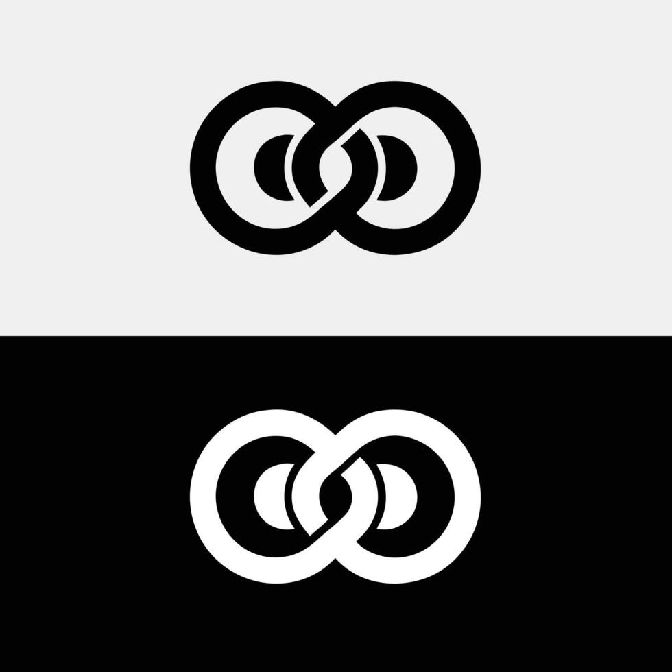 Infinity logo design graphic element template endless loop symbol icon sign abstract modern shape vector
