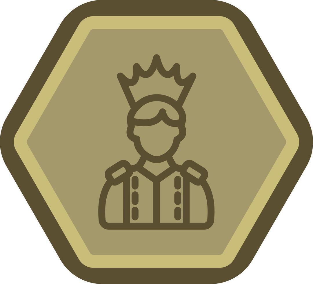 Rey codificado ui símbolo vector