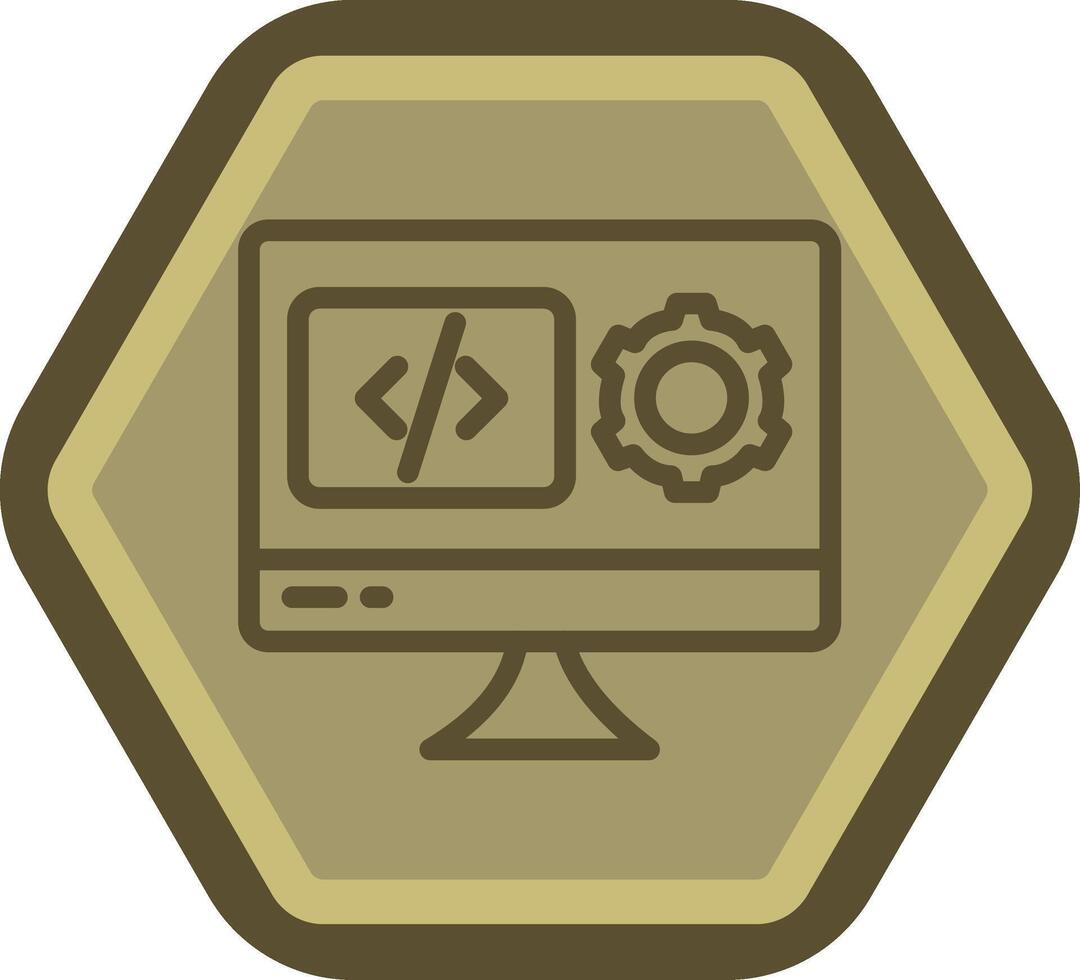 software Ingenieria hecho a mano ui símbolo vector