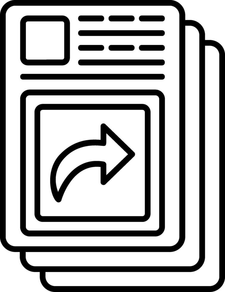 Send File Outline Style Icon vector