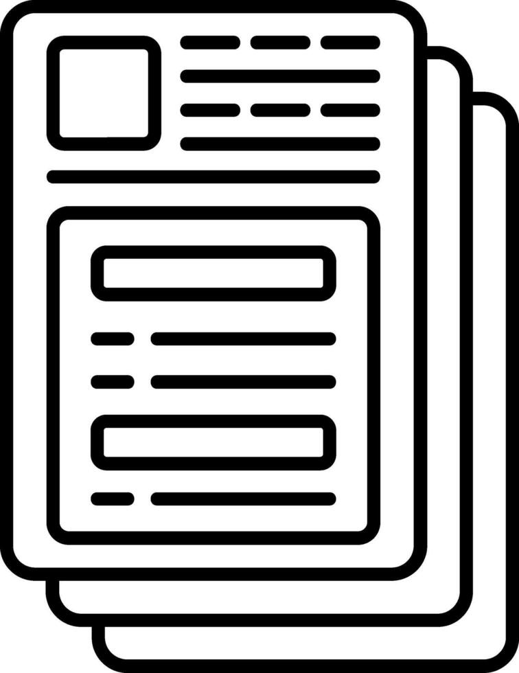 archivos línea estilo icono vector