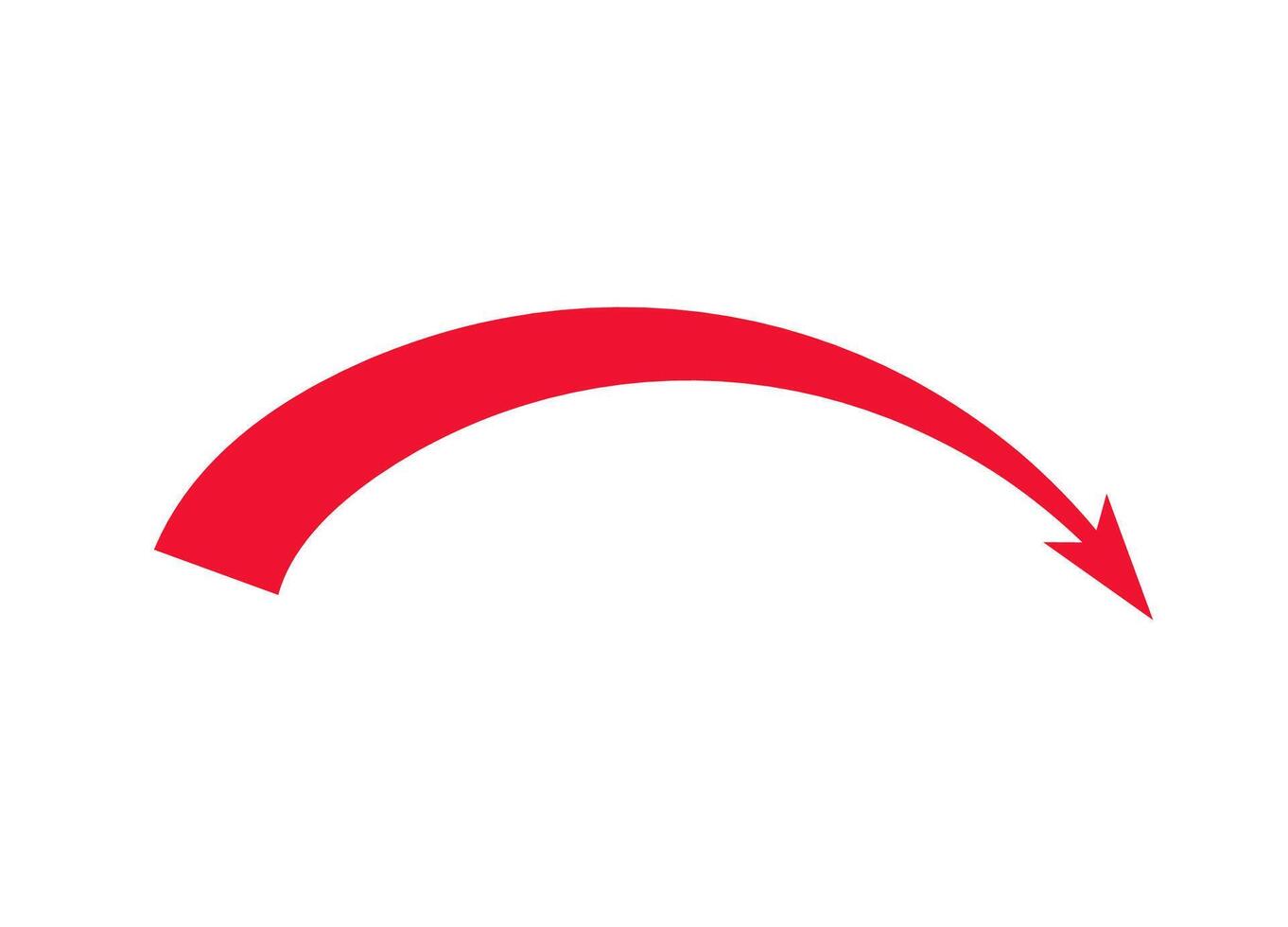 Bold red curved arrow indicating attack strategy with dynamic movement motion vector