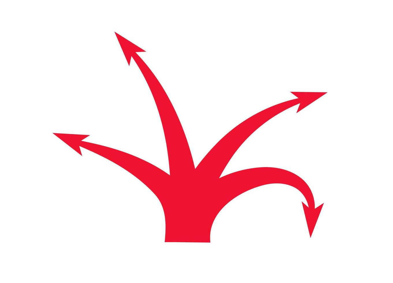 Directional Arrows Representing Various Choices, Paths, and Possible Directions to Follow vector