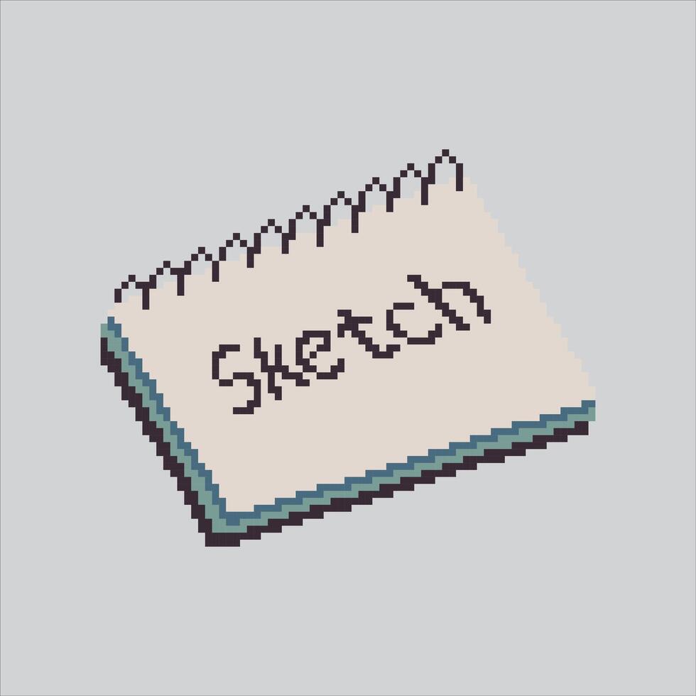 Pixel art illustration Artist Sketchbook. Pixelated Creative Sketchbook. Creative Artist Sketchbook Icon pixelated for the pixel art game and icon for website and game. old school retro. vector