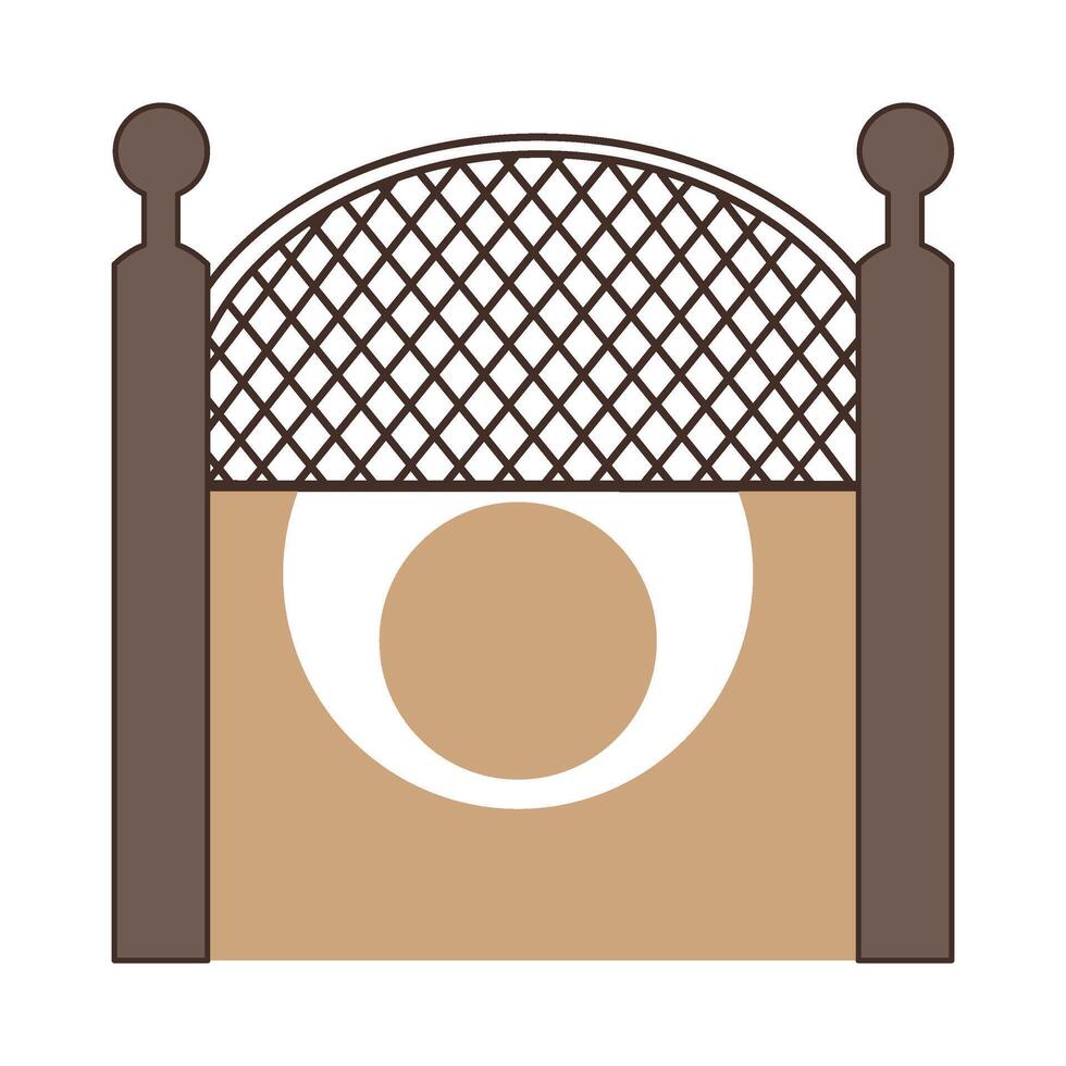 Elegant decorative archway with ornate lattice and circular motif evokes timeless beauty and sophisticated design. vector