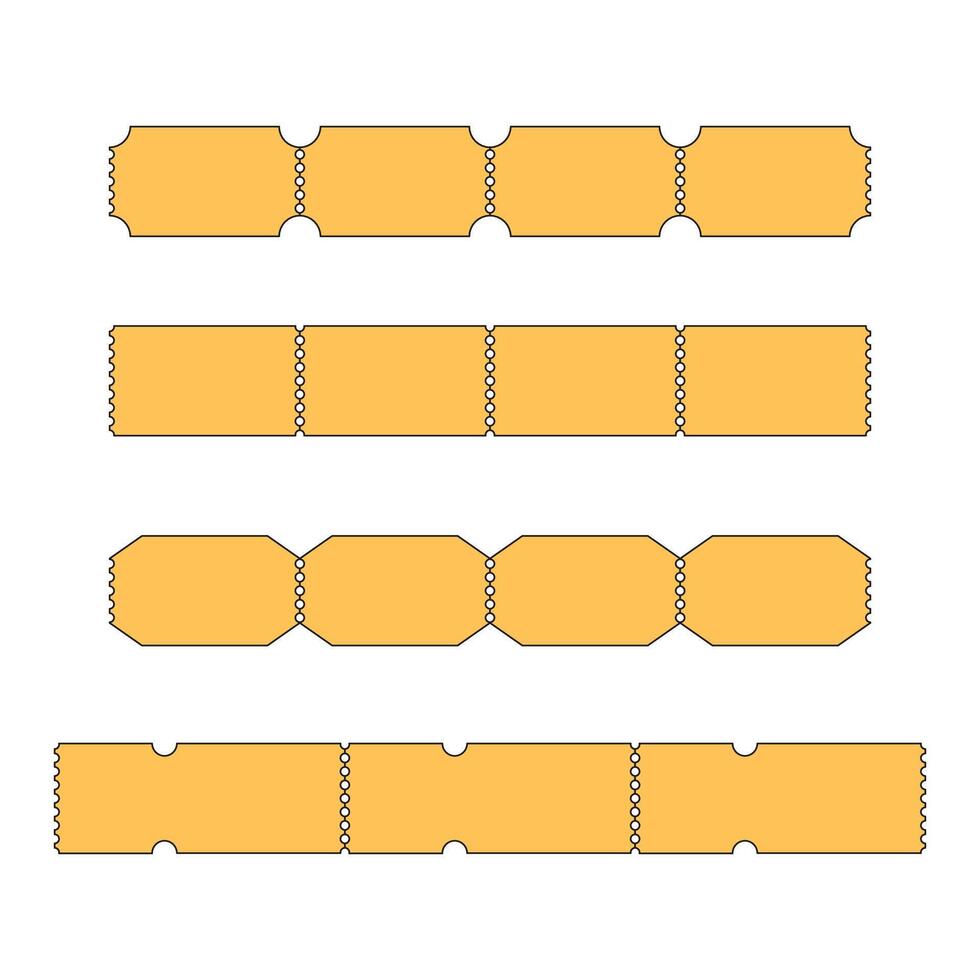 Design set ticket unique with blank background vector