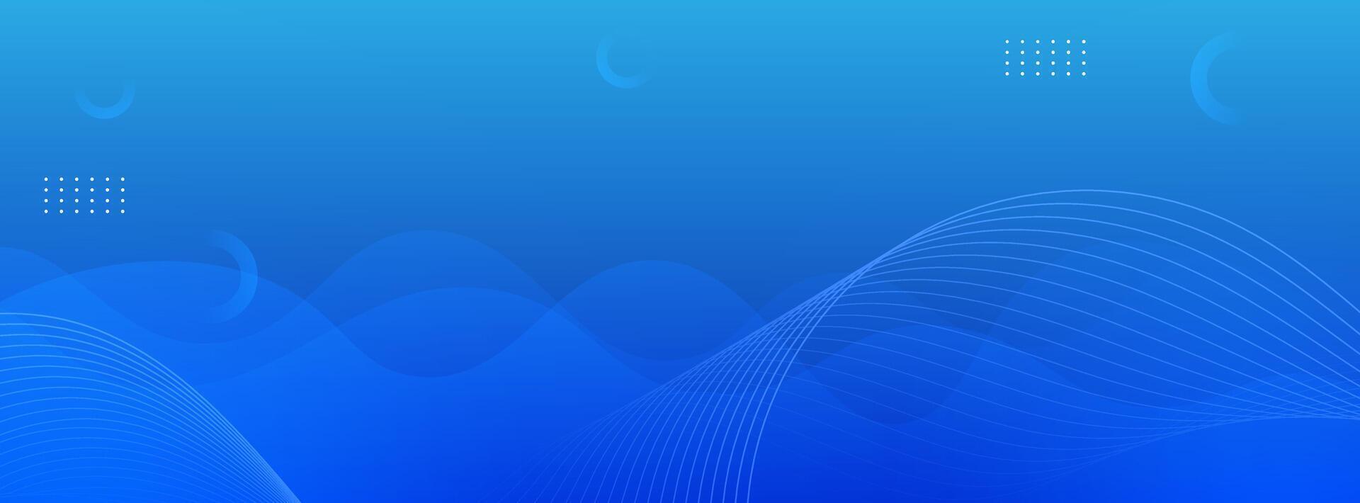 Blue gradient background with dynamic wave pattern, clean and professional. vector