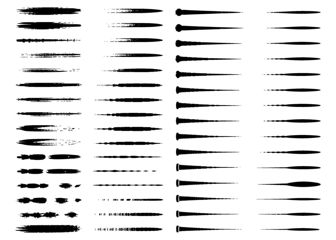 Evolution of Brush Strokes A Visual Depiction of Artistic Expression and Technique Refinement Demonstrating Progression and Versatility vector