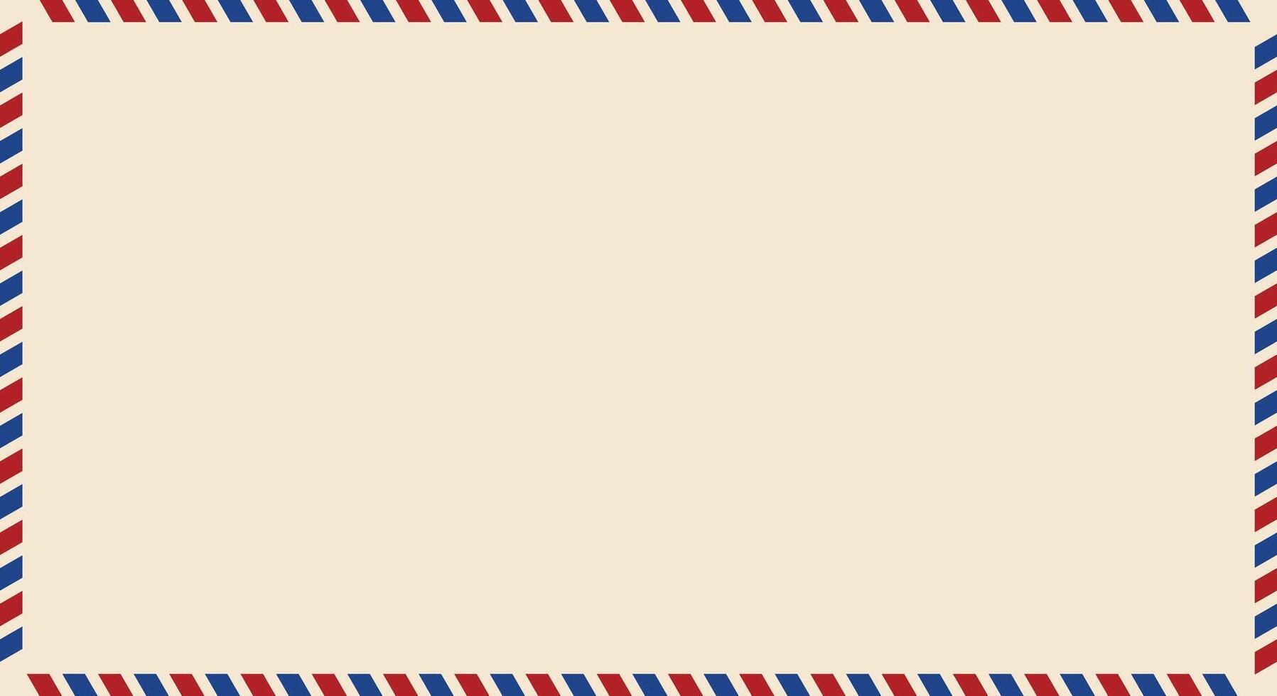 airmail envelope frame design template vector