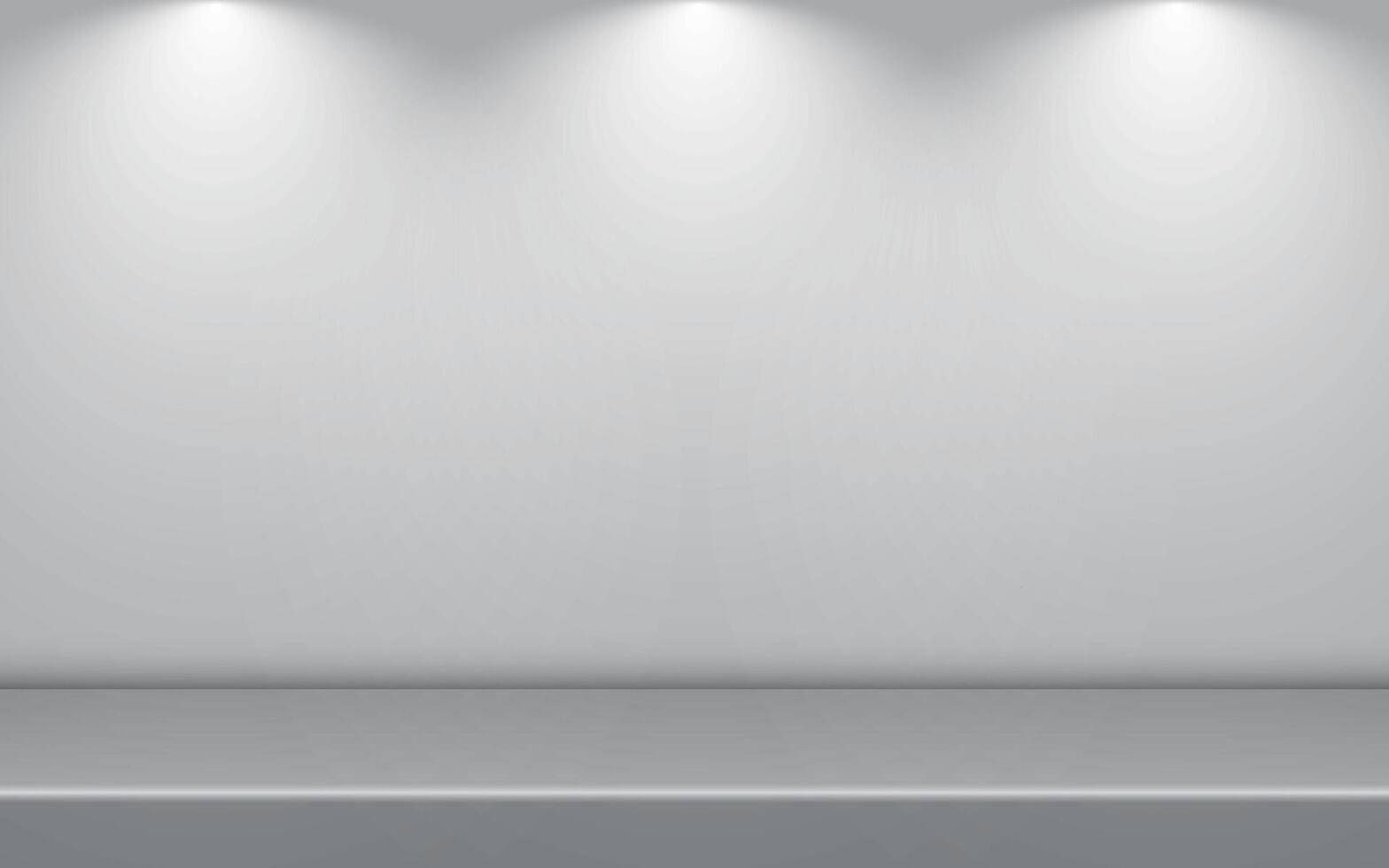 Empty room with lighting vector