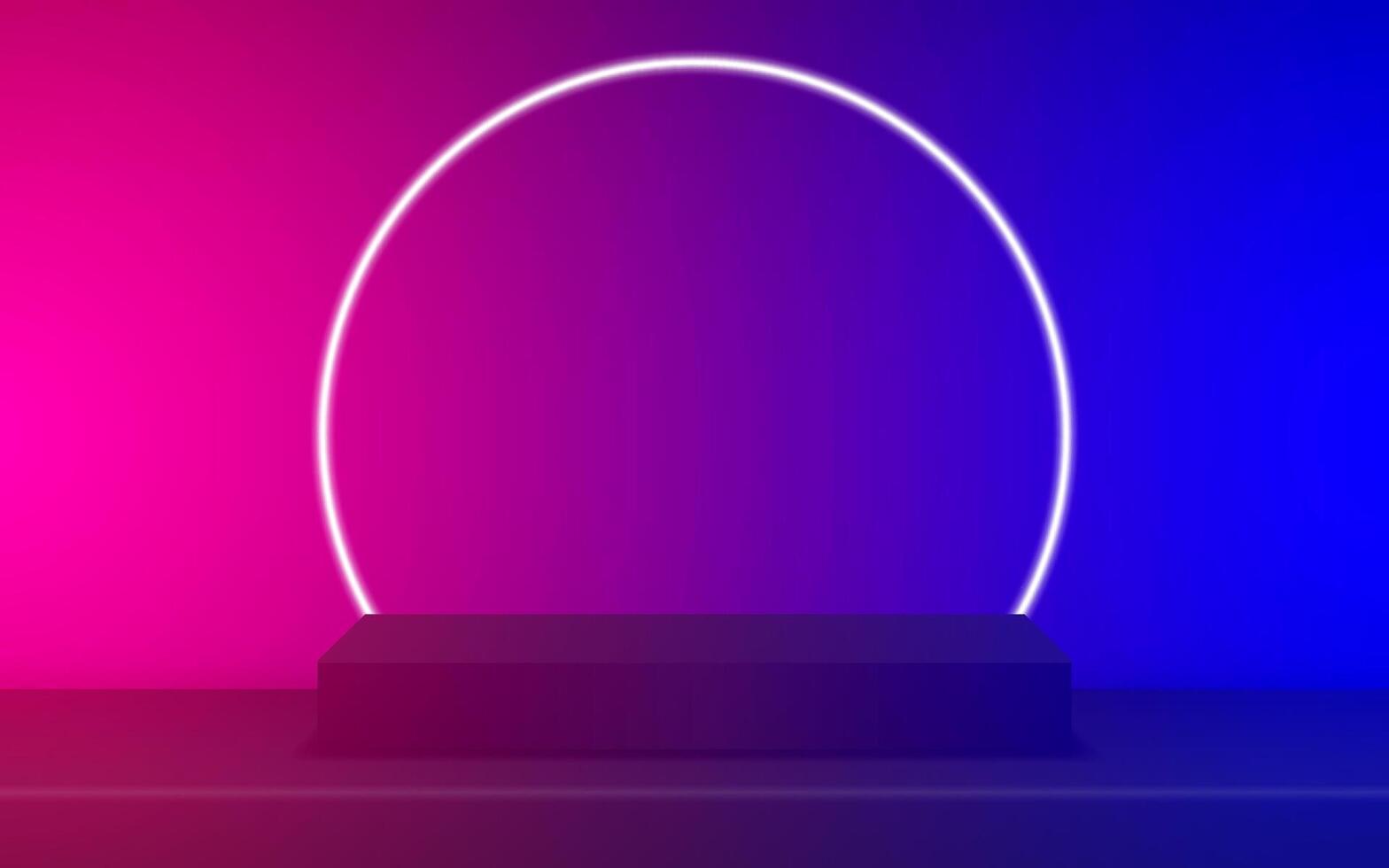 Studio space. Abstract 3D background for product presentation. Minimalist wall view. Showcase, promotional display. vector