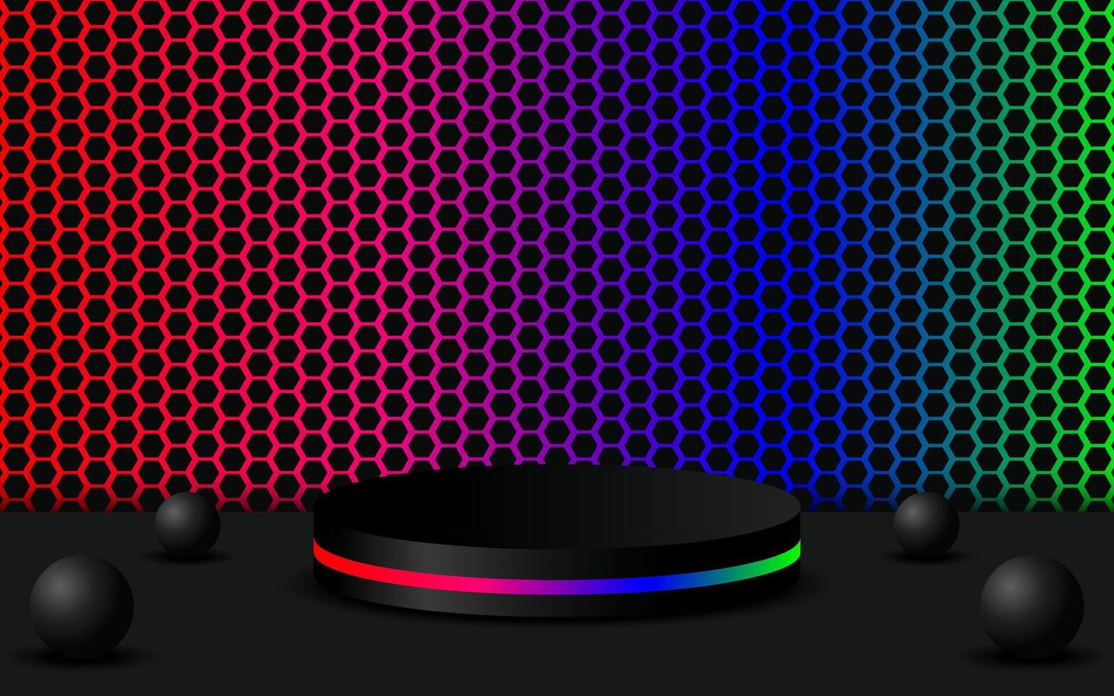 Simple 3D podium with background, Product display, Presentation mockup. vector