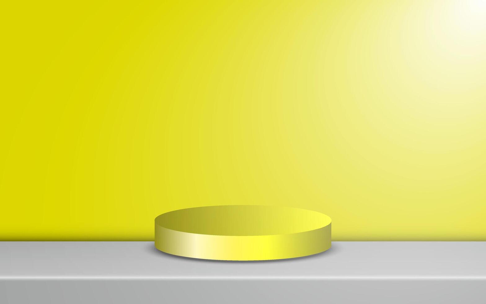 3D podium on floor with background, Minimalist style, Product display, Mockup, Showcase, Showroom presentation. vector