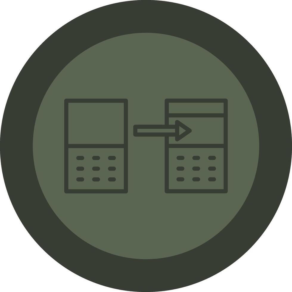 Data Transformation Wireframe App Design vector