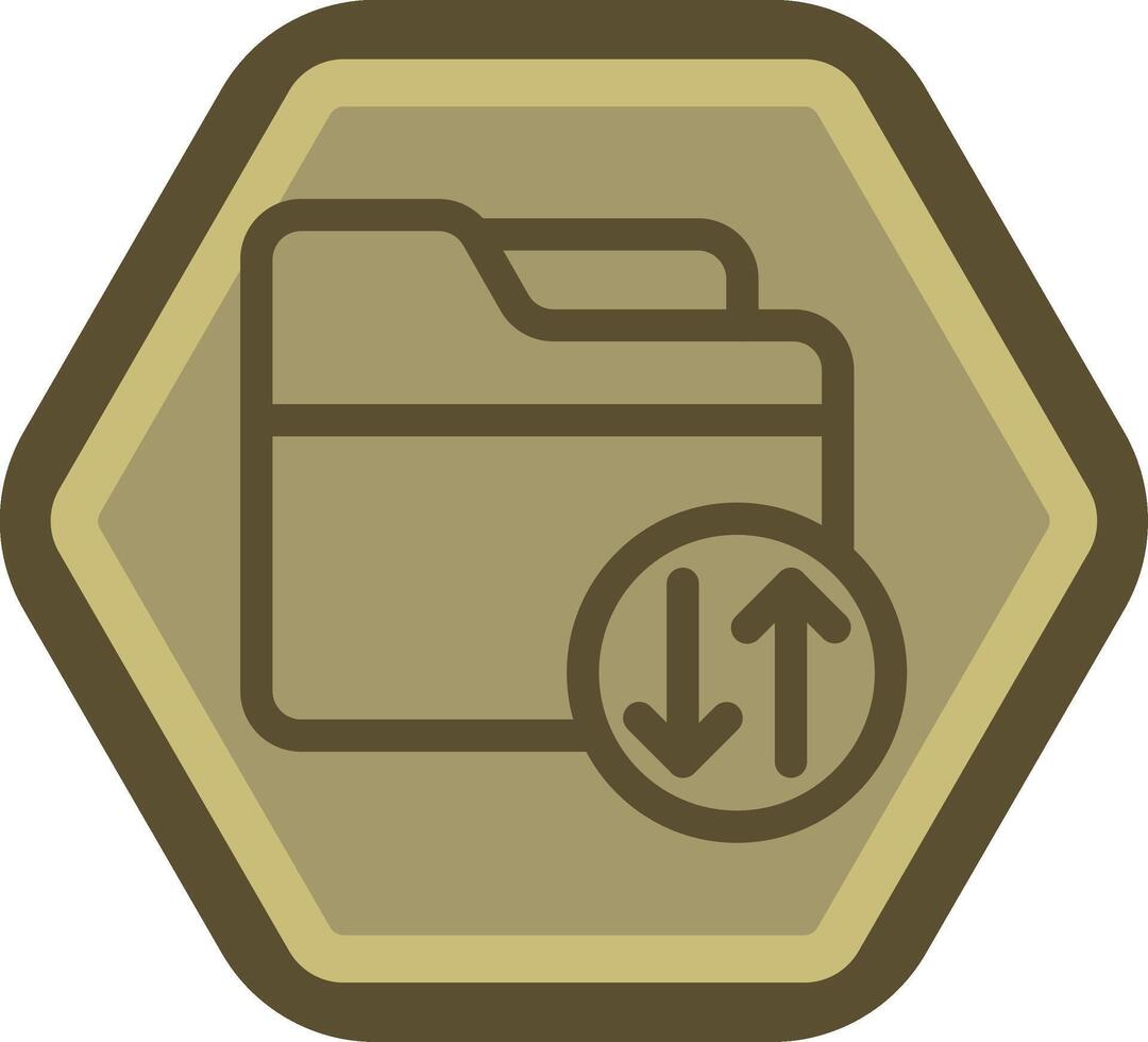 Folder Sort Custom Line Element vector