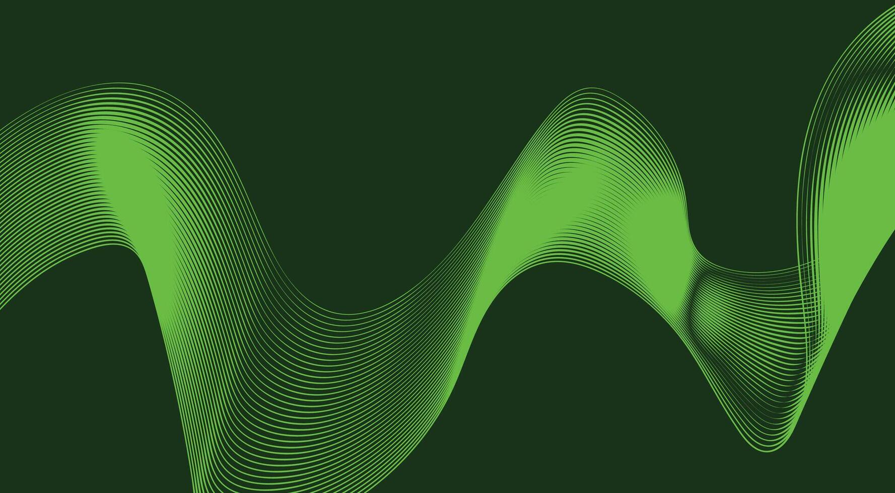 Blend Curved Wavy Lines Background Green Design Abstract Illustration vector