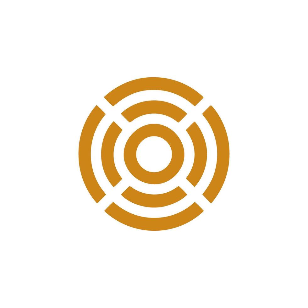 Circular Concentric Pattern in Geometric Style Artwork vector