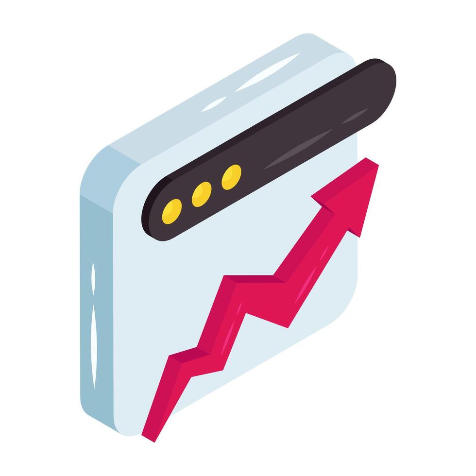 Modren icon of online data analytics vector
