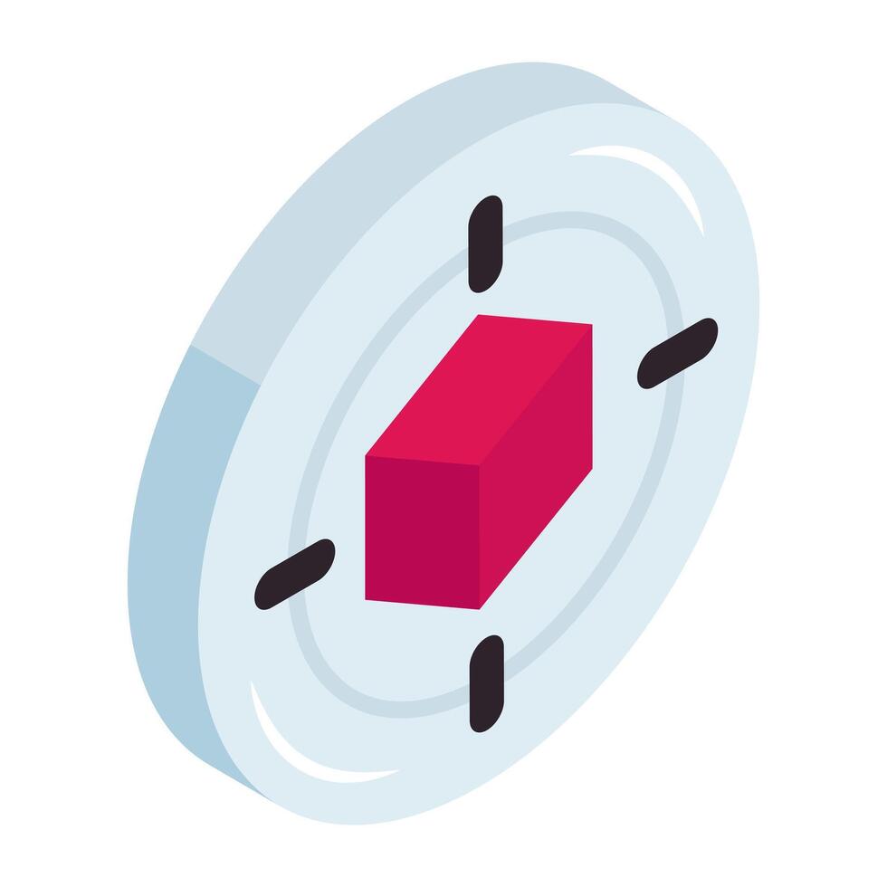 Modern isometric design icon of logistic target vector